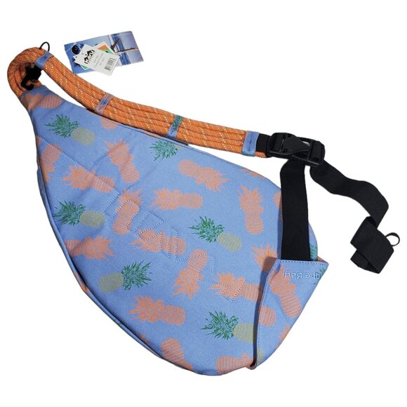 NWT Kavu Rope Bag Canvas Sling Backpack Pineapple Pirouette Pastel Unisex 20x11 - Picture 5 of 9